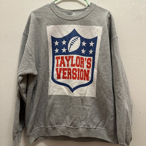 Taylor Swift Tops - Taylor Swift Taylor's Version NFL Logo Fan Made Crewneck Size XL NO TAGS